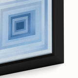 Geometric Abstract Wall Decor – Radiant Depth in Sky & Royal Blue