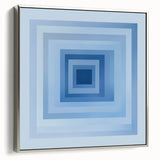 Geometric Abstract Wall Decor – Radiant Depth in Sky & Royal Blue
