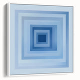 Geometric Abstract Wall Decor – Radiant Depth in Sky & Royal Blue