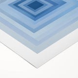 Geometric Abstract Wall Decor – Radiant Depth in Sky & Royal Blue