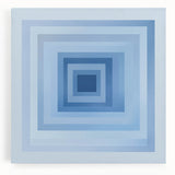 Geometric Abstract Wall Decor – Radiant Depth in Sky & Royal Blue