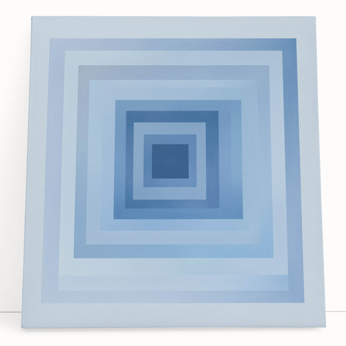 Geometric Abstract Wall Decor – Radiant Depth in Sky & Royal Blue