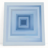 Geometric Abstract Wall Decor – Radiant Depth in Sky & Royal Blue