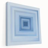 Geometric Abstract Wall Decor – Radiant Depth in Sky & Royal Blue