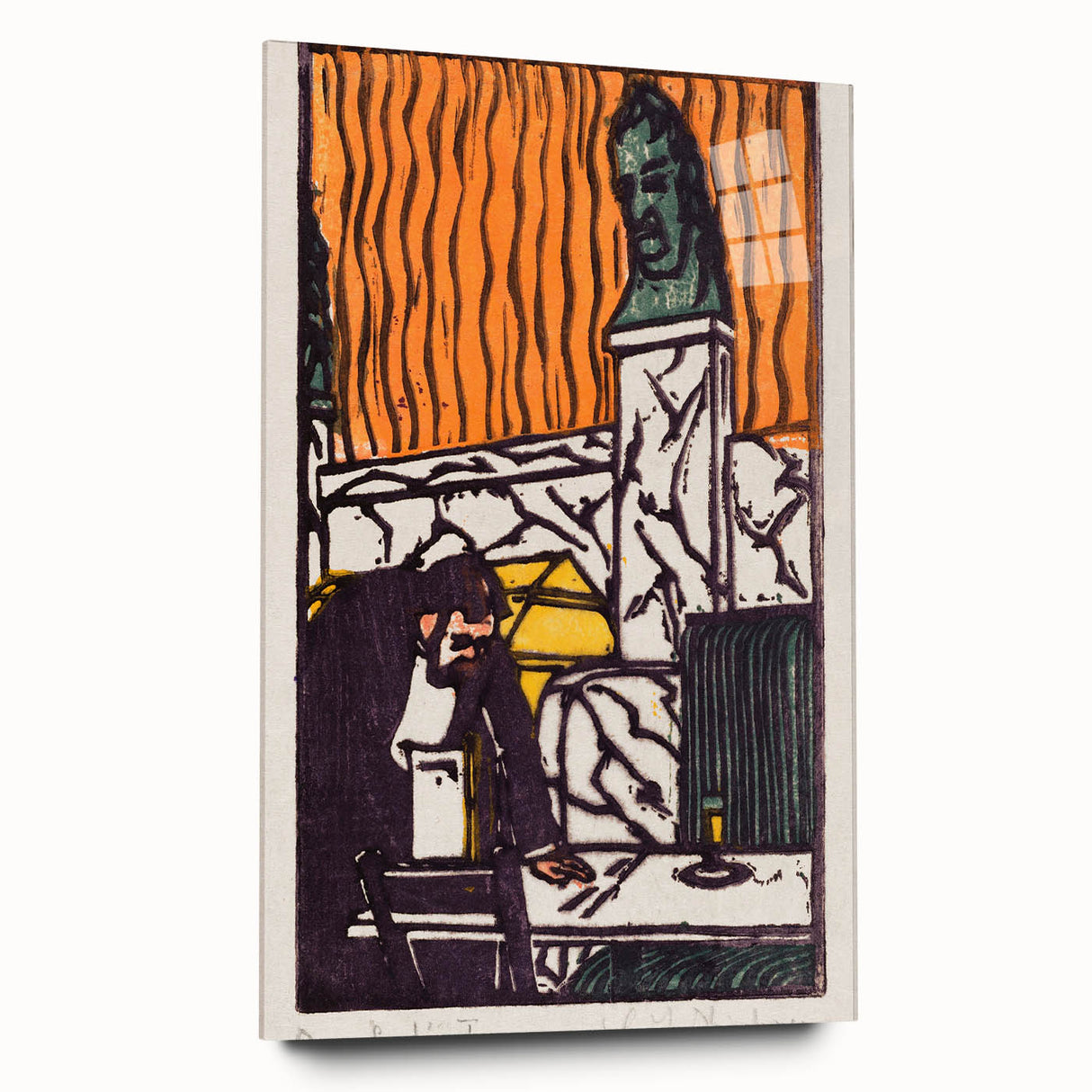 Expressionist Art - Bold Café Scene with Vibrant Colors
