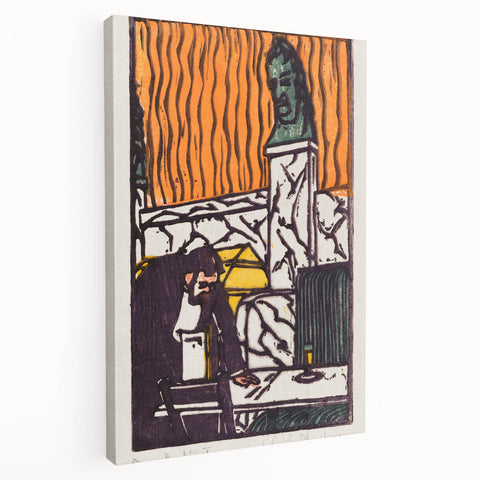 Expressionist Art - Bold Café Scene with Vibrant Colors