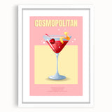 Abstract art print featuring swirling blue and white patterns on a framed white mat.