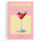 Large black and white stretched canvas featuring a minimalist coffee cup design, ideal for kitchen wall art.