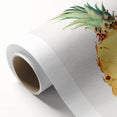 Art Deco style poster of colorful fruits on a rolled canvas, ideal for nursery wall art or dining room decor.