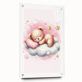 Sleeping Teddy on Cloud Print - Nursery Wall Art for Kids