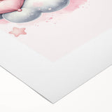 Dreamy Teddy with Balloon Print - Girls Bedroom Wall Art