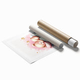 Sleeping Teddy on Cloud Print - Nursery Wall Art for Kids