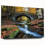 Acrylic glass landscape bridge model showcasing intricate design details, supported by pins for stability, ideal for architectural displays or design inspiration.