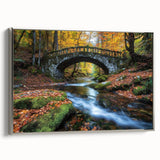 Framed canvas artwork depicting a sleek silver landscape bridge design with intricate details and vibrant colors, suitable for modern home decor and art enthusiasts.