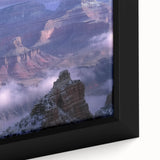 Framed canvas close-up depicting vibrant landscape canyons, showcasing rich earth tones and intricate textures, perfect for enhancing modern home decor.