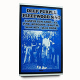 Deep Purple 1973 Concert Poster - Vintage Music Art with Fleetwood Mac