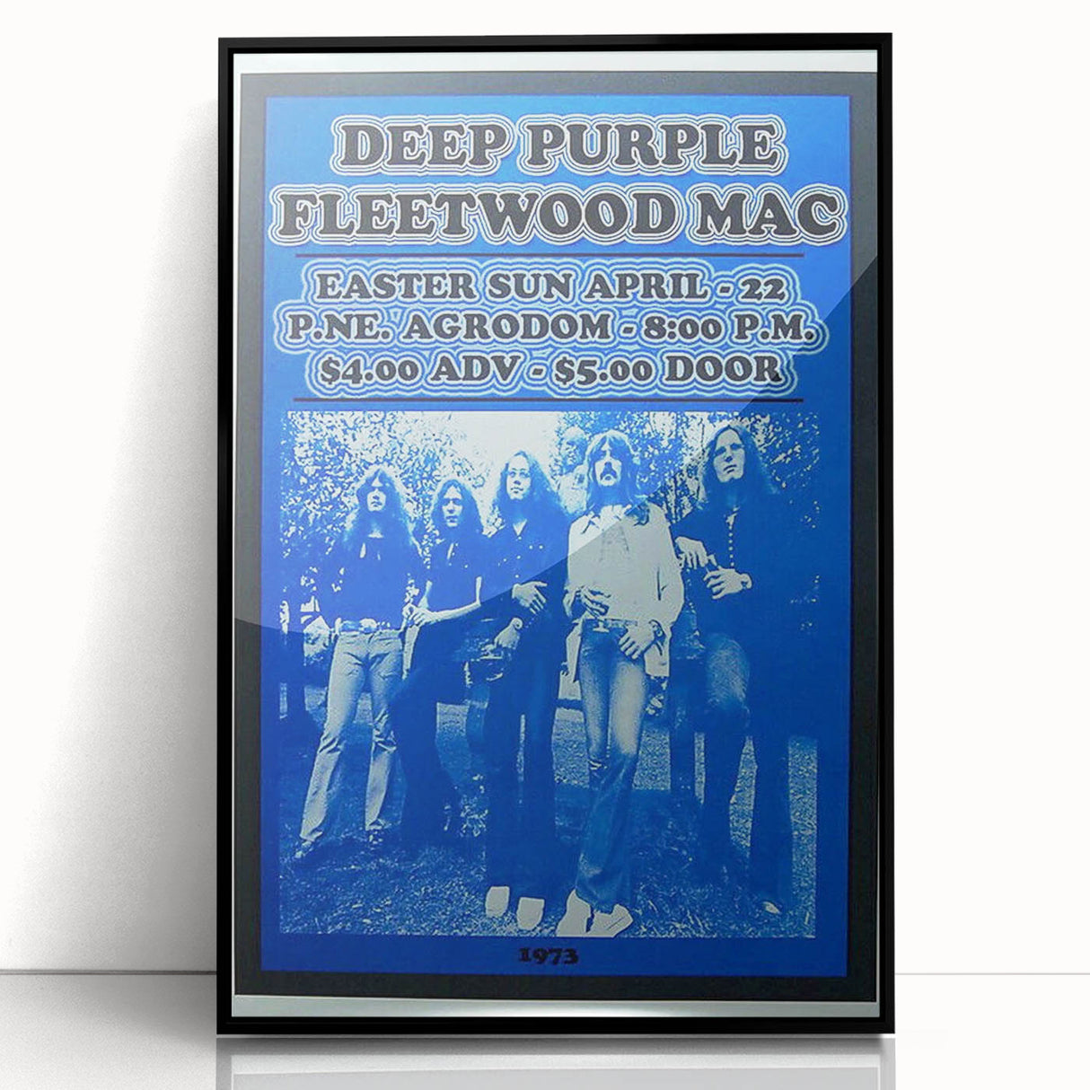 Deep Purple 1973 Concert Poster - Vintage Music Art with Fleetwood Mac