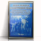Deep Purple 1973 Concert Poster - Vintage Music Art with Fleetwood Mac