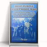 Deep Purple 1973 Concert Poster - Vintage Music Art with Fleetwood Mac