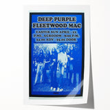 Deep Purple 1973 Concert Poster - Vintage Music Art with Fleetwood Mac