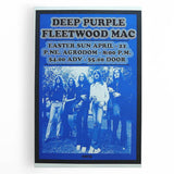 Deep Purple 1973 Concert Poster - Vintage Music Art with Fleetwood Mac