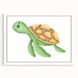 Adorable Turtle Boys Room Wall Art - Kids Wall Art Prints & Decor
