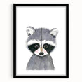 Cute Raccoon Nursery Wall Art – Baby Room & Kids Woodland Decor