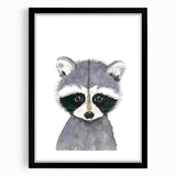 Cute Raccoon Nursery Wall Art – Baby Room & Kids Woodland Decor