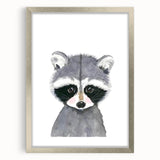 Cute Raccoon Nursery Wall Art – Baby Room & Kids Woodland Decor
