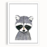 Cute Raccoon Nursery Wall Art – Baby Room & Kids Woodland Decor