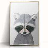 Cute Raccoon Nursery Wall Art – Baby Room & Kids Woodland Decor