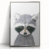 Cute Raccoon Nursery Wall Art – Baby Room & Kids Woodland Decor