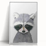 Cute Raccoon Nursery Wall Art – Baby Room & Kids Woodland Decor