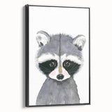 Cute Raccoon Nursery Wall Art – Baby Room & Kids Woodland Decor