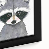 Cute Raccoon Nursery Wall Art – Baby Room & Kids Woodland Decor