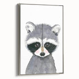 Cute Raccoon Nursery Wall Art – Baby Room & Kids Woodland Decor