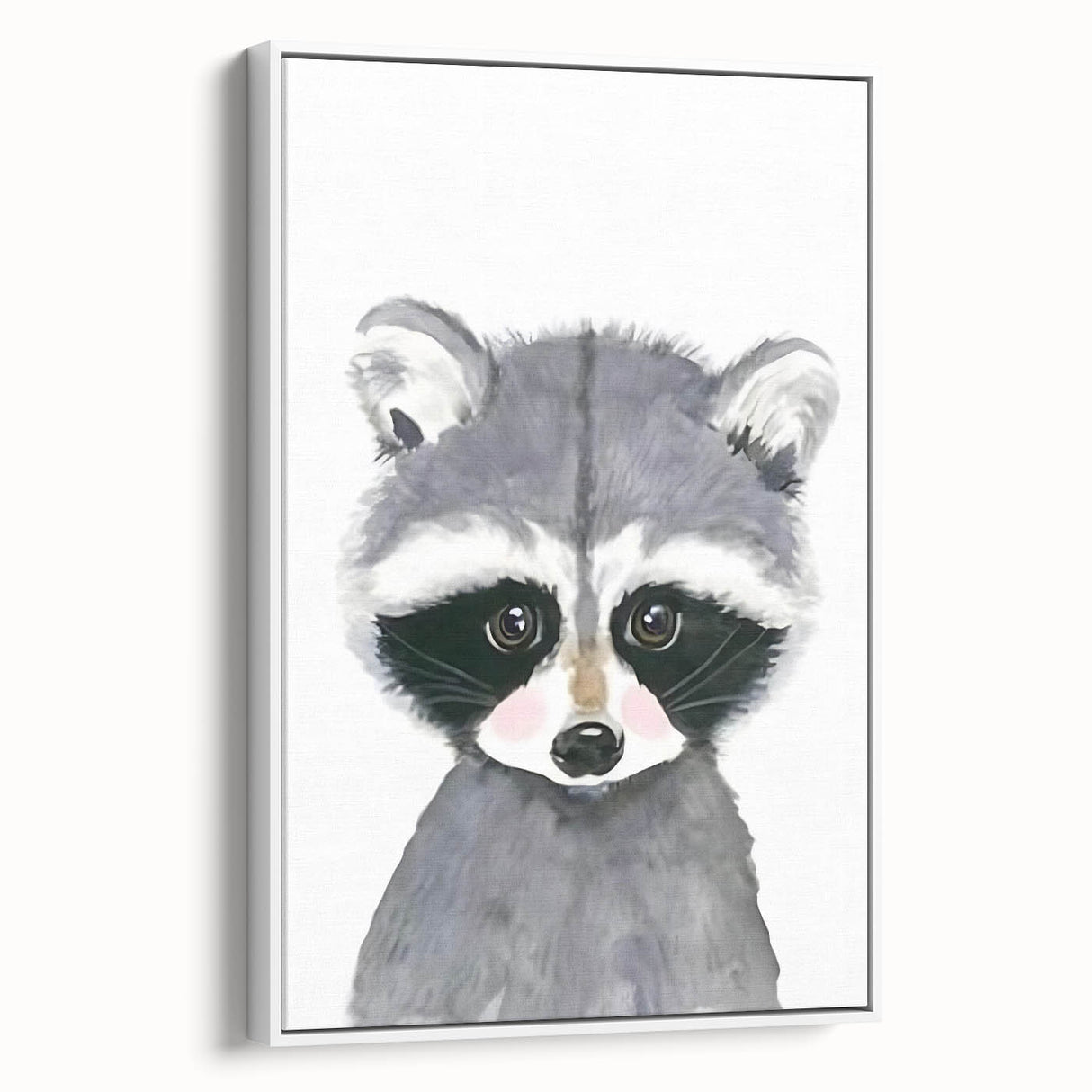 Cute Raccoon Nursery Wall Art – Baby Room & Kids Woodland Decor