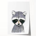 Cute Raccoon Nursery Wall Art – Baby Room & Kids Woodland Decor