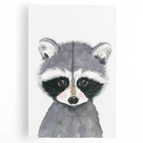 Cute Raccoon Nursery Wall Art – Baby Room & Kids Woodland Decor