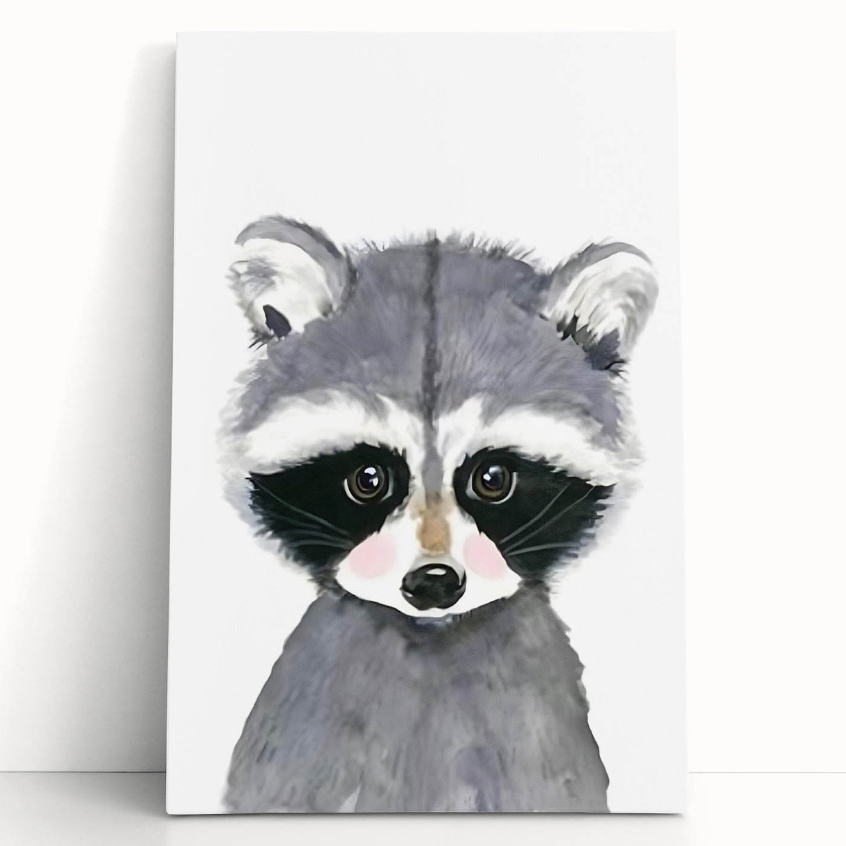 Cute Raccoon Nursery Wall Art – Baby Room & Kids Woodland Decor