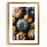 Extra large abstract art print featuring textured fall-themed colors in a gold frame, ideal for living room decor.