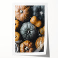 Extra large rolled print of autumn-themed floral art in muted earth tones, ideal for dining room wall decor.