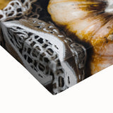 Large art canvas featuring a black and white landscape painting with detailed tree silhouettes, ideal for bedroom wall decor.