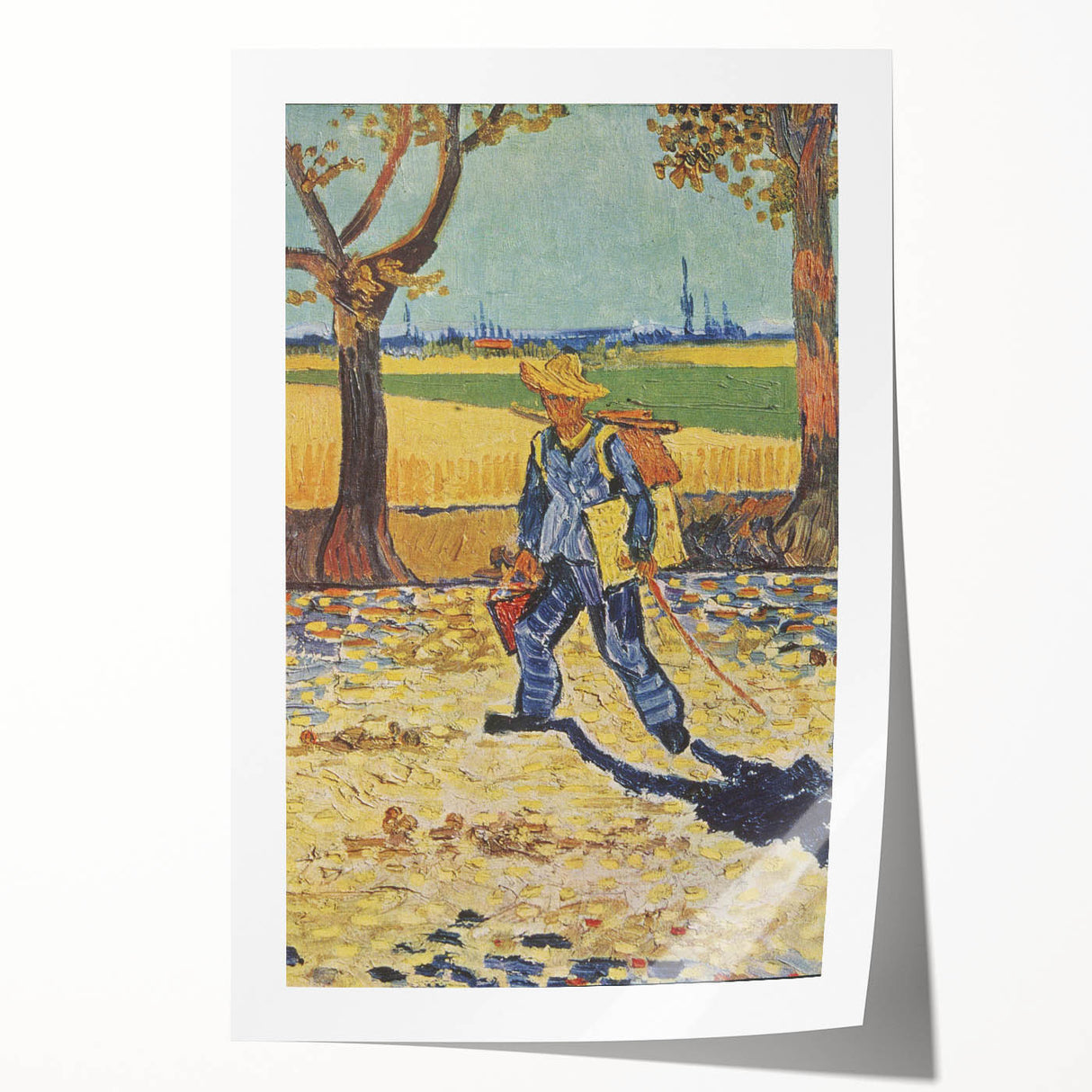 Extra large rolled canvas print featuring a floral art design with vibrant colors, ideal for art wall dining room.