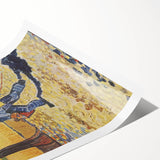 Extra large rolled canvas featuring line art flowers in soft pastel shades, ideal for large living room wall art.