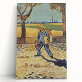 Large black and white stretched canvas print of Van Gogh's painting, ideal for kitchen wall art.
