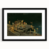 Modern Wall Art: Dynamic Scene of Children by the Waterfront