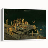 Modern Wall Art: Dynamic Scene of Children by the Waterfront