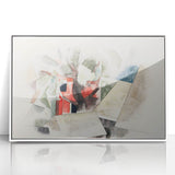 Modern Wall Art: Abstract Rooftops and Trees with Geometric Flair