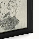 Modern Figurative Sketch - Egon Schiele's Abstract Line Art Print